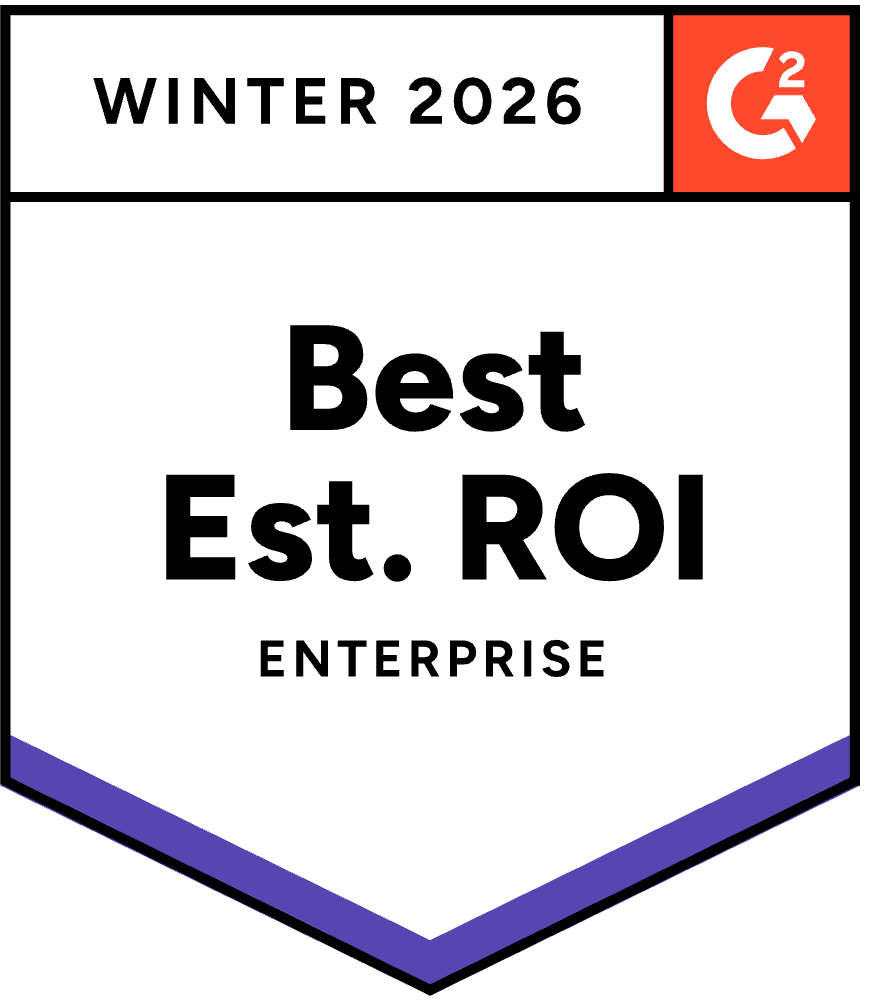 G2 Crowd Winter 2026 Enterprise Best Estimated ROI Award