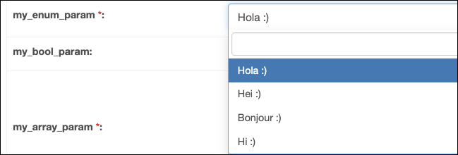 Enum param example