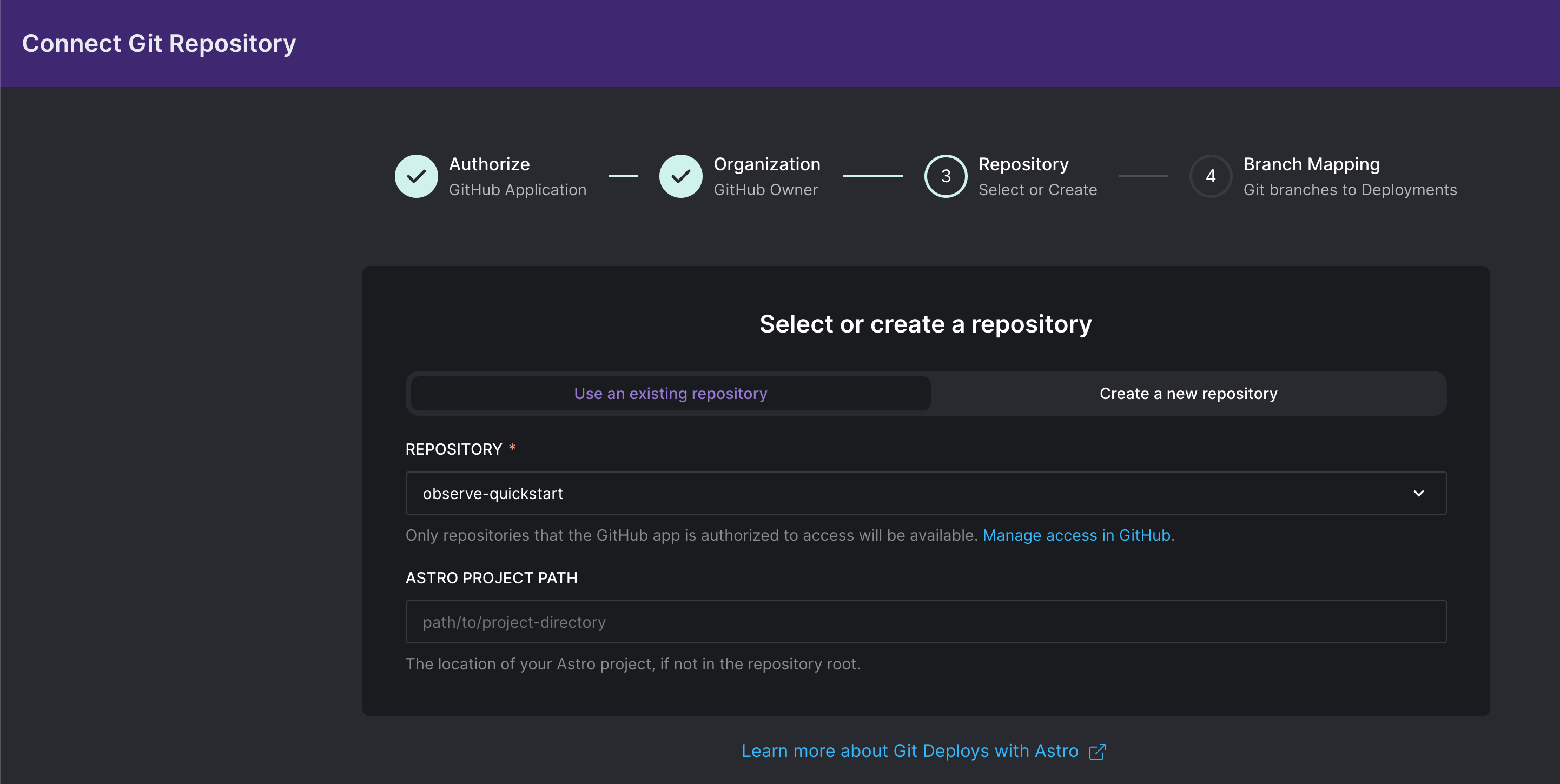 Connect the forked repository to the deployment.