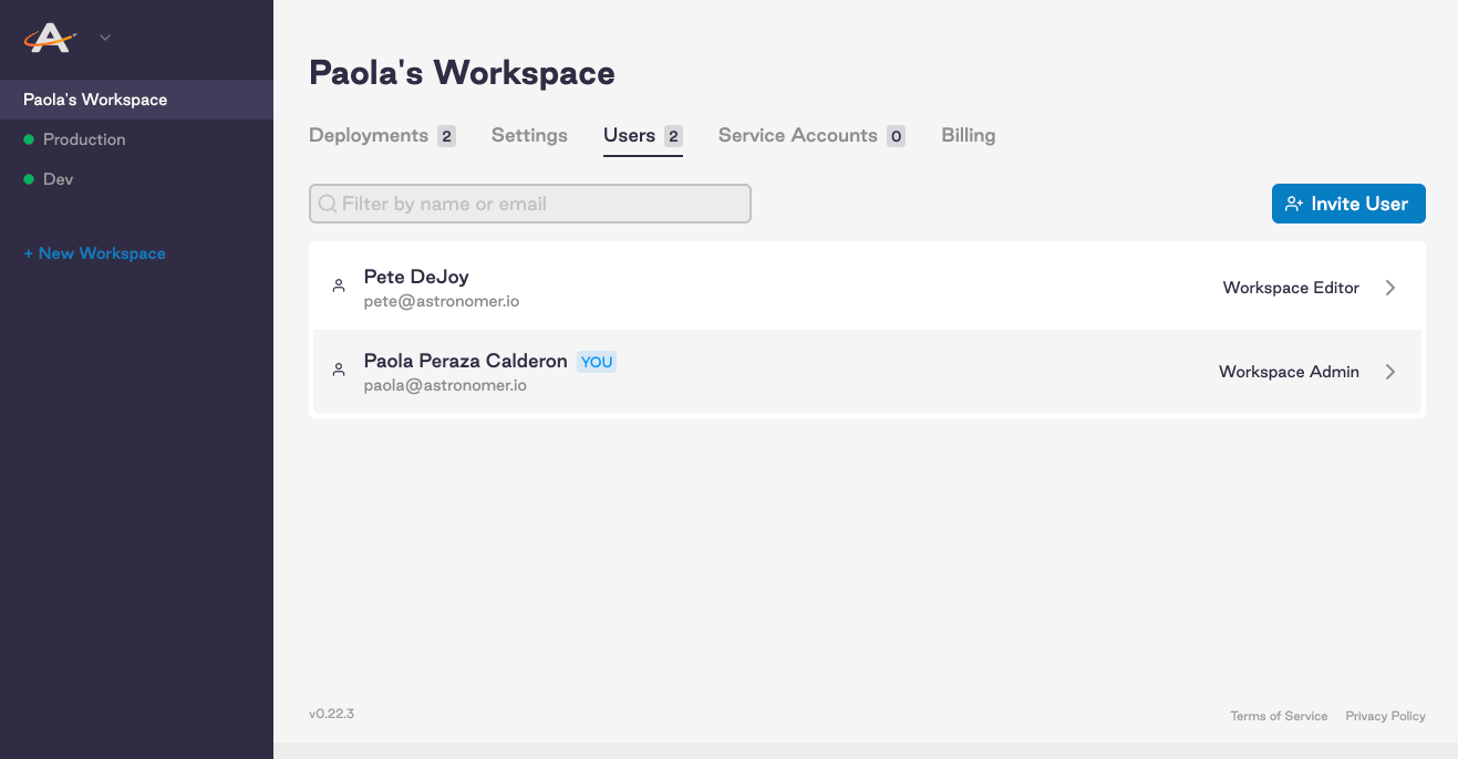 Remove Workspace User
