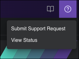 Location of the &quot;Submit Support Request&quot; button in the Astro UI